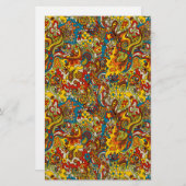 Papeterie dépôt psychédélique, statique mat (Devant / Derrière)