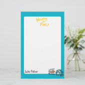 Papeterie Des amis de poissons colorés illustrés (Debout devant)