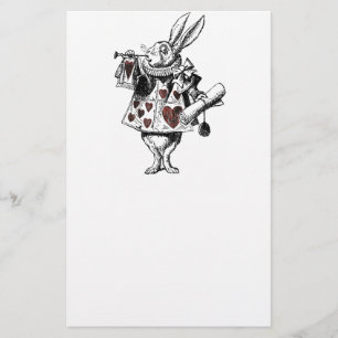 Papeterie Des lapins blancs de coeur - Alice au pays des mer