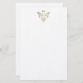 Papeterie Descente d'or du symbole de Saint-Esprit (Devant / Derrière)