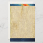 Papeterie Design abstrait bleu et orange (Devant / Derrière)