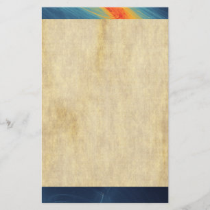 Papeterie Design abstrait bleu et orange