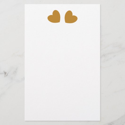 Papeterie Design de coeur graphique en or foncé B09 (Devant)