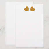 Papeterie Design de coeur graphique en or foncé B09 (Devant / Derrière)