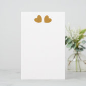 Papeterie Design de coeur graphique en or foncé B09 (Debout devant)