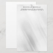 Papeterie Design Minimaliste Moderne Professionnel Gris (Devant / Derrière)