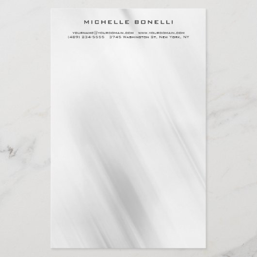 Papeterie Design Minimaliste Moderne Professionnel Gris (Devant)