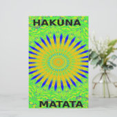 Papeterie Design Motif africain en vert et en or (Debout devant)