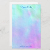 Papeterie Design numérique bleu et rose (Devant / Derrière)