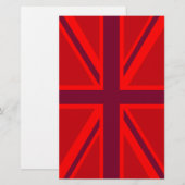 Papeterie Design Union Jack à accent rouge (Devant / Derrière)