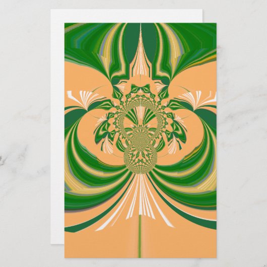 Papeterie Design vert jaune. (Devant / Derrière)