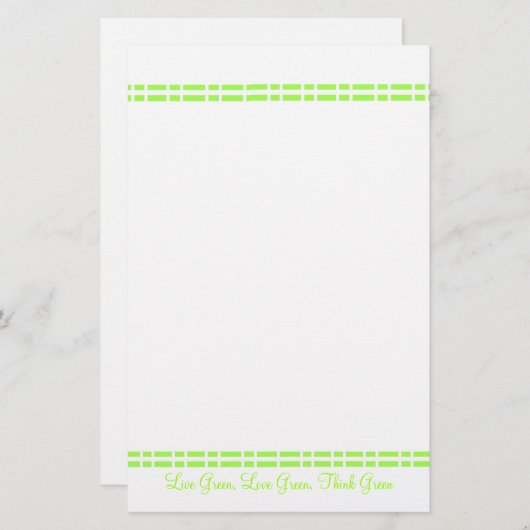 Papeterie Design vert moderne (Devant / Derrière)