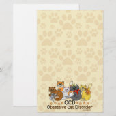 Papeterie Désordre obsédant de chat d'OCD (Devant / Derrière)