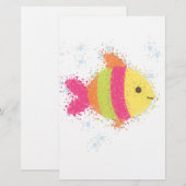 Papeterie Dessin animé de poisson mignon (Devant / Derrière)