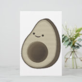 Papeterie Dessin Avocado de style vintage (Debout devant)