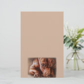 Papeterie Dessin Brown de visage de pitbull de chien de (Debout devant)