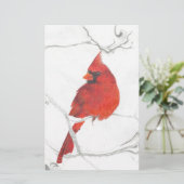 Papeterie Dessin cardinal d'hiver (Debout devant)