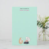 Papeterie Dessin de créatures de bois de renard mignon et de (Debout devant)