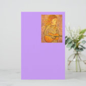 Papeterie dessin de guitare acoustique (Debout devant)