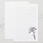 Papeterie Dessin de ligne de papier papier à lettres (Devant / Derrière)