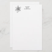 Papeterie Dessin de pieuvre vintage stylisé #1 (Devant / Derrière)