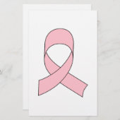 Papeterie Dessin de ruban rose (Devant / Derrière)