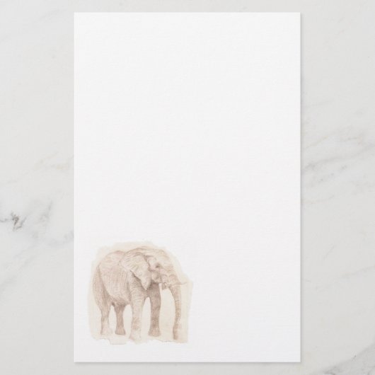 Papeterie Dessin d'éléphant artistique (Devant)