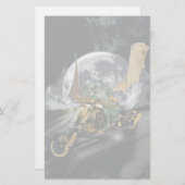 Papeterie Dessin Dragon et Imaginaire Lune (Devant / Derrière)