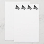 Papeterie Dessin du drapeau américain blanc (Devant / Derrière)