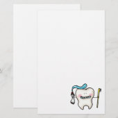 Papeterie dessin humoristique sur les dents (Devant / Derrière)