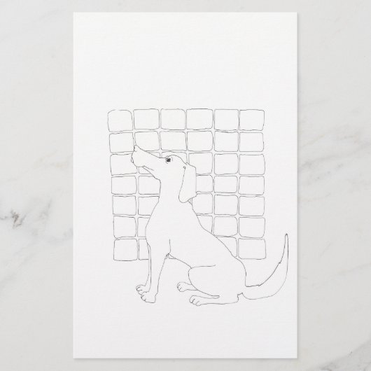 Papeterie Dessin original Chien chinois Année 2018 Sta (Devant)