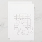 Papeterie Dessin original Chien chinois Année 2018 Sta (Devant / Derrière)