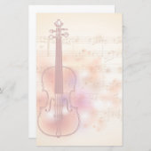 Papeterie Dessin sur l'arrière - plan d'aquarelle du violon (Devant / Derrière)