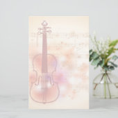 Papeterie Dessin sur l'arrière - plan d'aquarelle du violon (Debout devant)