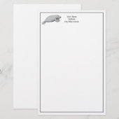 Papeterie Dessin vintage Manate (Devant / Derrière)