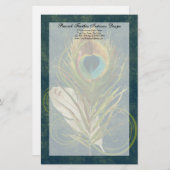 Papeterie Détail du jeu Papier à lettres Peacock (Devant / Derrière)