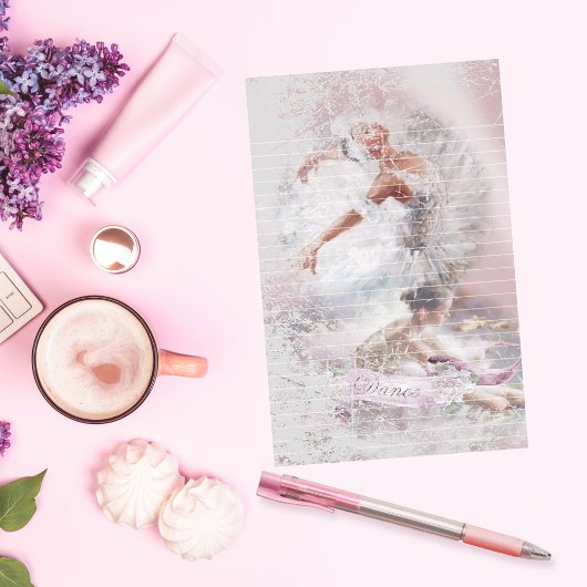 Papeterie Deux Ballerinas Dance Lined