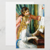 Papeterie Deux filles au piano - Pierre Auguste Renoir (Devant / Derrière)
