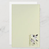 Papeterie Deux grues dans stationnaire en bambou (Devant / Derrière)