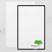 Papeterie Deux Pois Dans Un Pois (Ajouter Votre Texte) (Devant / Derrière)