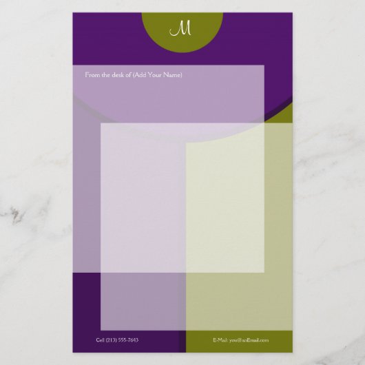 Papeterie Deux tons modernes (Devant)