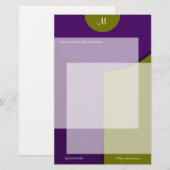 Papeterie Deux tons modernes (Devant / Derrière)