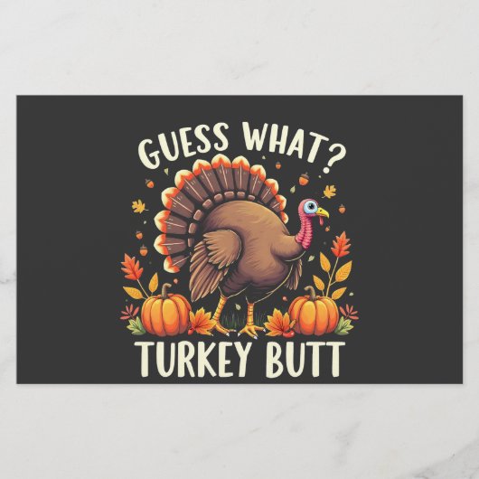 Papeterie Devinez Quoi ? Turquie Mais Thanksgiving Drôle (Devant)