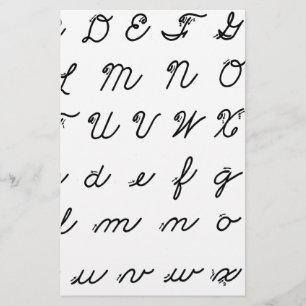 Papeterie diagramme cursif d'écriture