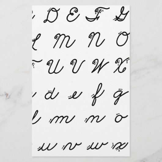 Papeterie diagramme cursif d'écriture (Devant)
