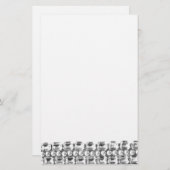 Papeterie Diamants vintages et perles (Devant / Derrière)