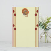 Papeterie Dinde mâle en automne Couleurs rouges Frontières D (Debout devant)