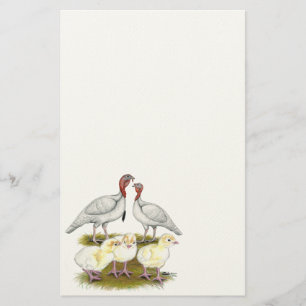 Papeterie Dinde Mini Blanche Famille