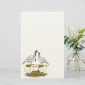 Papeterie Dinde Mini Blanche Famille (Debout devant)