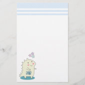 Papeterie Dino Jaune mignon avec des étoiles joyeuses (Devant)